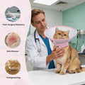 Avont Soft Mesh Cat Cone, Adjustable Anti-Lick E-Collar (Pink S)