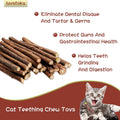 Silvervine Sticks for Cats, 30PCS Kitten Toys Catnip Toys Matatabi Silvervine Sticks Kitty Chew Toys Wooden Stick Kitten