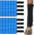 LOVIVO 2 Pack Reusable Gel Horse Ice Boots, Adjustable 4 Leg Cooling Wraps