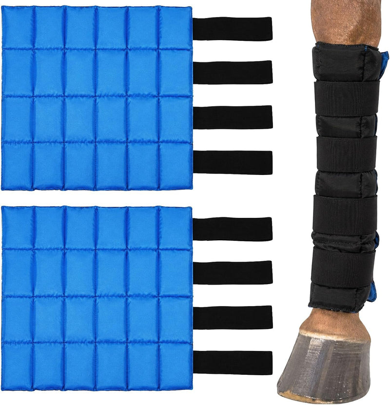LOVIVO 2 Pack Reusable Gel Horse Ice Boots, Adjustable 4 Leg Cooling Wraps