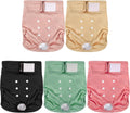 wegreeco 5 Pack Female Dog Diapers, Washable Reusable Pet Puppy Doggie Diapers for Small Medium Large Female Dogs in Hea