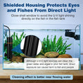 hygger 11W Aquarium U-V Light with Timer, 360° Protective Shield Clean Lamp for Green Water & Algae, Amphibian Small U-V