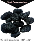 Tfwadmx 10 Pcs Aquarium Black Lava Rock Fish Tank Volcanic Pumice Stones for Fish Shrimp Betta(1.18''-1.96'')