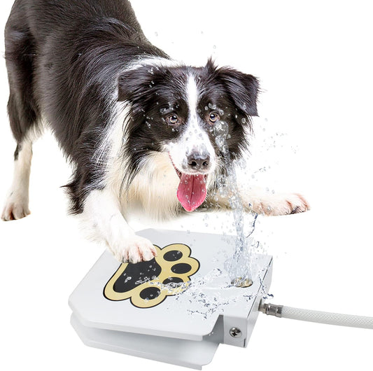 KEFIY Dog Water Fountain Step On, Outdoor Dog Water Sprinkler for Large Dogs, with Upgrade Copper Valve Set, Easy to Use, Fresh Water to Drink
