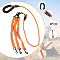 Dog Double Leashes,Rope Bungee Four Leash with Padded Handle Removable for 4 Dogs,Tangle-Free, Padded Handles, 360° Swiv
