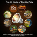 50W Uva Light Bulbs 4-Pack, Turtle Heat Lamp for Reptile