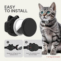 AirTag Cat Collar, Reflective Breakaway Collar, Hidden Holder with Bell