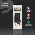 PawZ Rubber Dog Boots - Waterproof Non-Slip Dog Shoes & Booties, 12 Pack