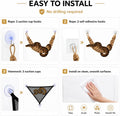 Snake Enclosure Accessories, Climbing Rope & PVC Hammock Set for Reptiles