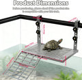 Turtle Basking Platform with Suction Cups & Adjustable Long Hooks