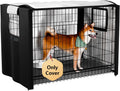 EVRBUL Dog Crate Cover 42 x 28 x 30 Inch Heavy Duty 420D Fabric Pet Kennel Cover Universal Compatible with 42 Inches Wir