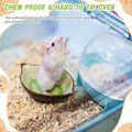2 Pcs Ceramic Food Water Bowl Dish for Hamster Pets, Leaf