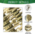 kathson Guinea Pig Treats Hanging Bunny Chew Toys for Teeth Grinding, Organic Bamboo Sticks Natural Rabbit Enrichment To