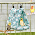 Magnoloran 2 Pack Warm Bird Nest Plush Snuggle Bird Hammock Hanging Bird Cave Parrot Sleeping Bed Shed Hut Hanging Tent for Budgies Finch Parakeet Cockatiel Cockatoo Lovebird-Loving Heart (Pink&Green)