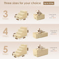 EHEYCIGA Dog Stairs for Bed 18" H, 4-Step Dog Steps for High Bed, Pet Steps for Small Dogs and Cats, Non-Slip Balanced Pet Ramp Indoor, Graige