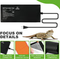 Reptile Heat Pad 8" X 18" 24W, Under Tank Heat Mat for Reptiles, Waterproof Hermit Crab Heating Pad for Terrarium, Snake
