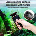 hygger Magnetic Aquarium Fish Tank Glass Cleaner,Detachable Dual-Blades Brush Tool with Floating Scrubber, Double Side M
