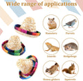 Bearded Dragon Sombrero Hats, Bearded Dragon Clothes Accessories Lizard Straw Hat with Adjustable Chin Strap Small Pet H