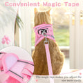 NCMAMA Cat Harness and Leash Set,Escape Proof Adjustable Kitten Harness with Cute Pink Bow,Breathable Reflective Strips Harness for Kitty Puppy Bunny for Walk Travel and Indoor Use (Pink XS)