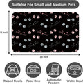 Patterned Cat & Dog Bowl Mat for Food and Water, 12"×20" Quick Dry Absorbent Pet Feeding Mat, Eco-Friendly Dog Placemat