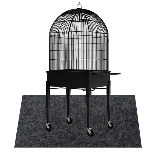 LYMOI Large Bird Cage Mat, Under Pet Cage Mat for Bird Cages, Reptile Aquariums, Dog Kennels, Absorbent/Waterproof Felt Mat with Non-Slip Backing for Hard Floors and Surfaces (36x48 Inch)