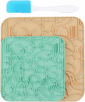 VI-FA Dog & Cat Lick Mat, Slow Feeder Pad with Suction Cups, Anxiety Relief for Bath Grooming Training (2 Pack, Yellow+G