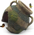 relaqcc Aquarium Decor Ruins Leaning Vase Hideaway Cave, Betta Fish Tank Accessories for Goldfish, Shrimp, Conch, Cichli