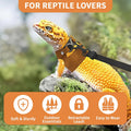 3 Pack Small Animals Leash and Harness Set for Bearded Dragon, 6.5FT Leash with 3 Sizes Adjustable Soft Harness for Rept