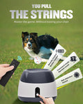 Atangee Automatic Dog Ball Launcher for Large Dogs, Machine Ball Thrower for Dogs, with 6 Pack 2.5" Balls (Grey), Interactive for Boredom, Mental Stimulation Toys