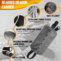 WATFOON Adjustable Lizard Leather Leash Harness and Bearded Dragon Carrier Sling, Reptile Small Pet Training Leashes and