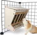 Pet Wooden Hay Feeder for Rabbits, Guinea Pigs, and Chinchillas