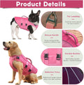 PETDSH Dog Life Jacket Medium, High Flotation Dog Life Vest for Swimming Boating, Reflective Puppy Lifejacket with Super