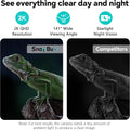 SnapBud 3MP 2K AI Reptile & Aquarium Camera with Angle Magnetic Mount, Close-Focus Lens for Fish Tank Terrarium Lizard Snake Pet, 2.4G&5GHz WiFi, 24/7 Recording, Anti-Glare & No Reflection