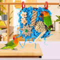 KATUMO Bird Toys, 2 Pack Bird Grass Mat Foraging Wall Toys Parrot Shredder Toys for Parakeet, Cockatiel, Conure, Lovebir