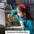 SunGrow 2 Betta Feeding Ring, Prevent Water Turbulence from Washing Food into Filter, Practical Round Floating Food, Sui
