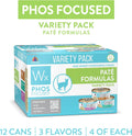 Weruva Wx Phos Focused Pate Formulas 5.5oz Can Variety Pack, Pack of 12