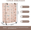 Tchvt Nighttime Bird Cage Covers with Zipper Panel Blackout Birdcage for Winter Universal Breathable Large Good Night Enclosure for Bird (Bird Designs, 38x24x48 inch)