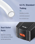 Pawfly Aquarium Air Pump Oxygen Pump for 10-200 Gallon Fish Tanks Buckets Dual Outlet Adjustable Ultra Quiet Aerator Pum