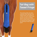 Harrison Howard Horse Tail Bag with Fringe, Draw-in Closure Tail Protector