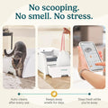 PetCove PurrTek Light Open Top Automatic Litter Box Self Cleaning 5GHz WiFi
