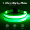VIZPET LED Dog Collar, Light up Dog Collar Adjustable Safety Glow Collar,L