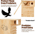 Extra Large Squirrel House for Outside with Stand & Predator Proof, Large Squirrel Box for Outside with Easy-Clean Front