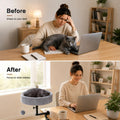 Chumajor Cat Desk Bed - 360° Rotating & Adjustable, Supports 50 lbs, Soft Faux Fur with Dual-Sided Reversible Mat, Modern Indoor Cat Nest Furniture for Office Desks and Game Tables, Island Table
