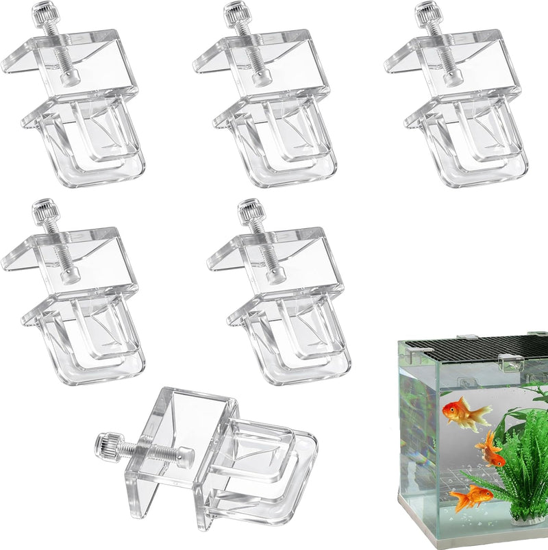 Aquarium Lid Clips 6 Pcs Rimless Tank Cover Holder For Glass Acrylic