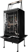 Colorday Good Night Bird Cage Cover for Large Bird Cage with Play Top (Patented), Black 68"