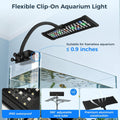 Aquarium Fish Tank LED Light - 18W Clip on Plants Lamp with Timer DIY Mode