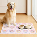 HOMETITUTE Cat Feeding Mat Pink Heart Kitten Bowl Placemat 20 x 12 Inch