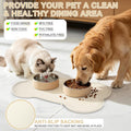 SMILOOL Waterproof Silicone Pet Food Mat with Raised Edge for Dog & Cat