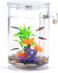 Betta Fish Tank, 360 Aquarium with LED Light, 1 Gallon Fish Bowl, Small Fish Tank Starters Kit, Beta Fish Tank Aautomati