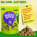 MAJOR PETS Freeze Dried Beef Liver Dog Treats - Single Ingredient - No Preservatives & High Protein - Grain Free - Premium Training Treats & Meal Topper - Made and Sourced in the USA - 3.5 oz
